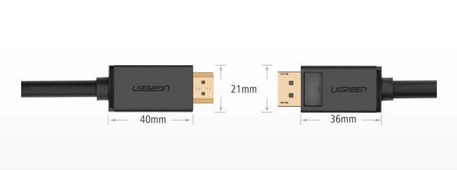 Ugreen jednokierunkowy na HDMI 4K 30 Hz 32 AWG 1,5 m czarny (DP101 10239)