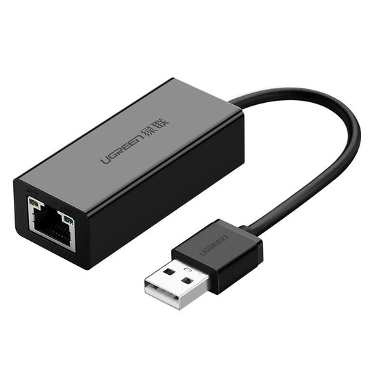 Ugreen zewnętrzna karta sieciowa RJ45 - USB 2.0 100 Mbps Ethernet czarny