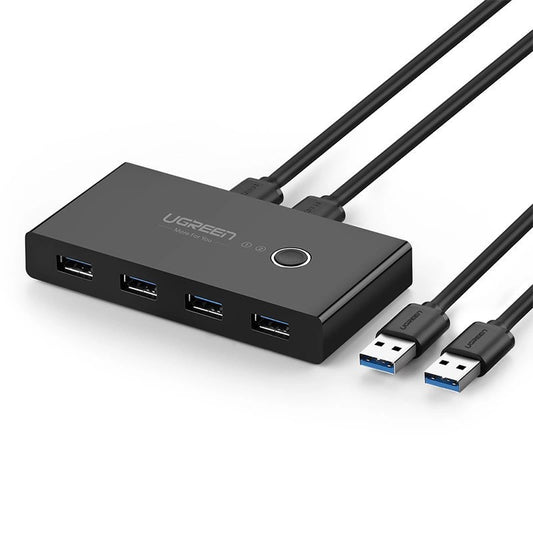 Ugreen switch box HUB przełącznik 4x na dwa komputery czarny (US216 30768)