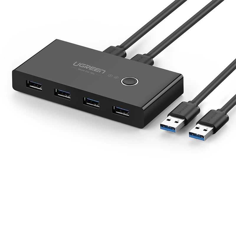 Ugreen switch box HUB przełącznik 4x na dwa komputery czarny (US216 30768)