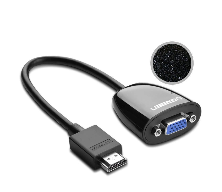 Ugreen kabel przewód przejściówka do VGA (żeński) FHD czarny (MM105 40253)