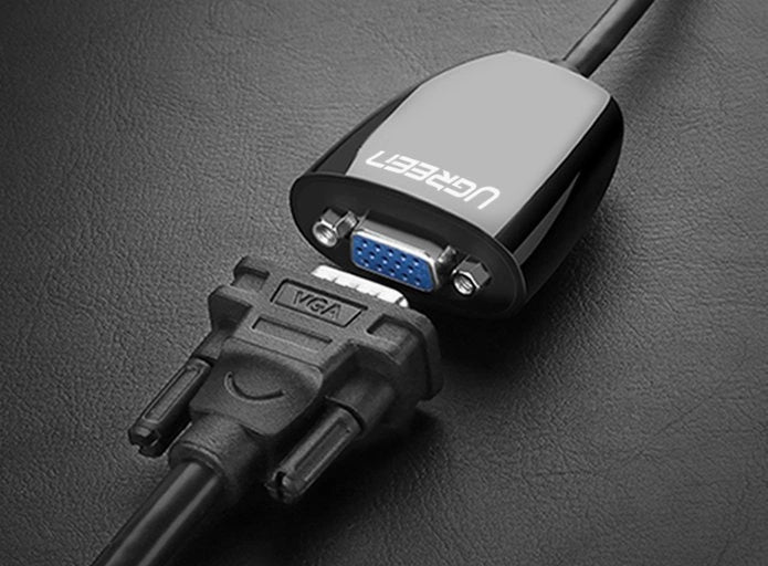 Ugreen kabel przewód przejściówka do VGA (żeński) FHD czarny (MM105 40253)