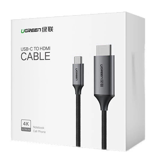 Ugreen kabel przewód HDMI - USB Typ C 4K 60 Hz 1,5 m czarno-szary (MM142