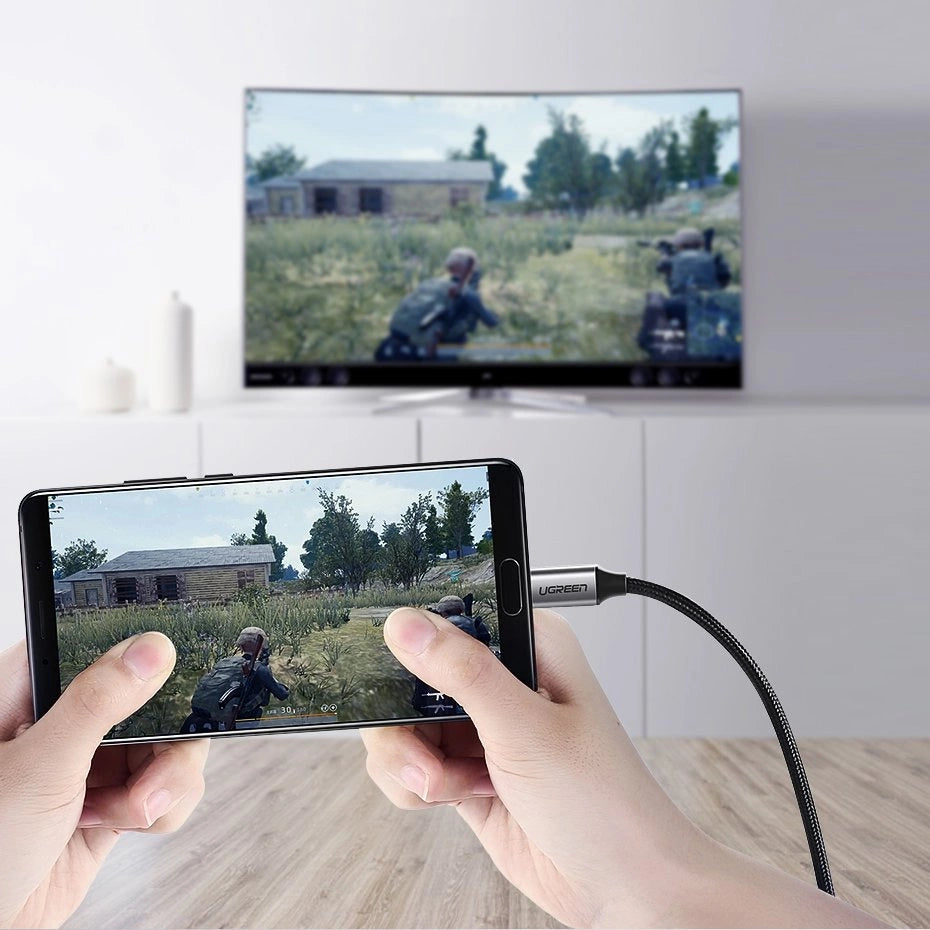 Ugreen kabel przewód HDMI - USB Typ C 4K 60 Hz 1,5 m czarno-szary (MM142