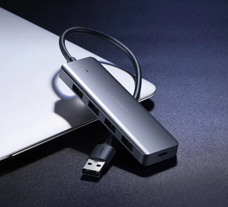 Ugreen rozdzielacz HUB USB - 4x USB 3.2 Gen 1 z portem zasilania USB-C