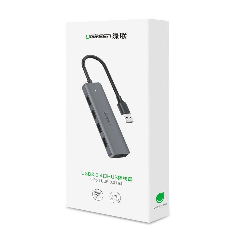 Ugreen rozdzielacz HUB USB - 4x USB 3.2 Gen 1 z portem zasilania USB-C