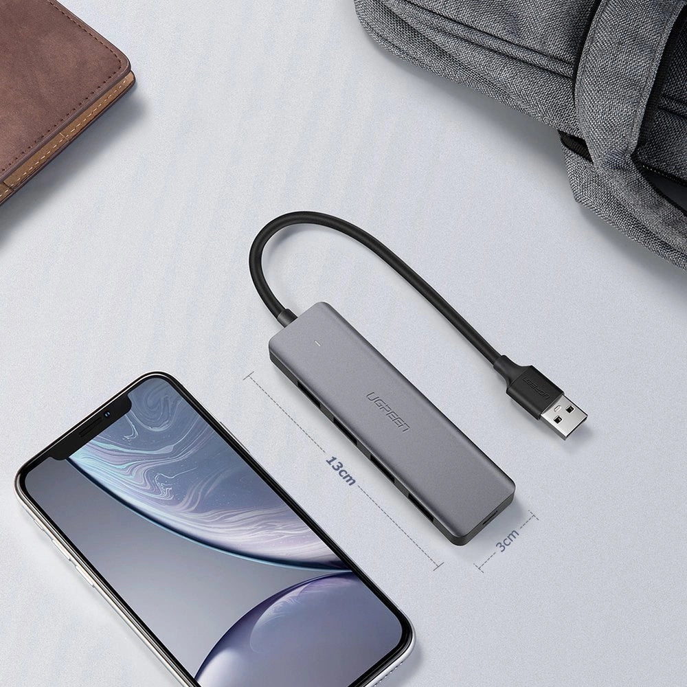 Ugreen rozdzielacz HUB USB - 4x USB 3.2 Gen 1 z portem zasilania USB-C