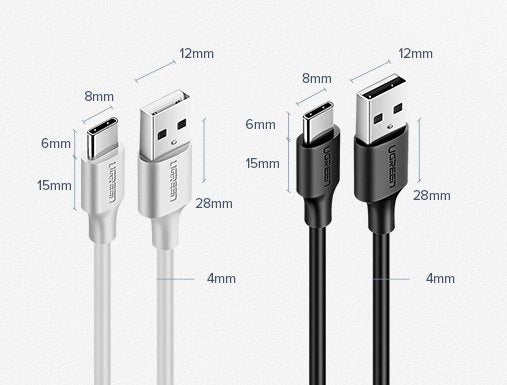 Kabel Ugreen US287 60117 USB-A / USB-C 3A 1.5m - czarny – zdjęcie 11