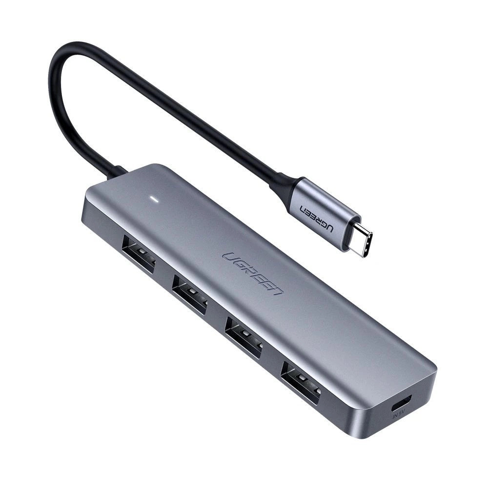 Ugreen rozdzielacz HUB USB Typ C - 4x USB 3.2 Gen 1 z portem zasilania