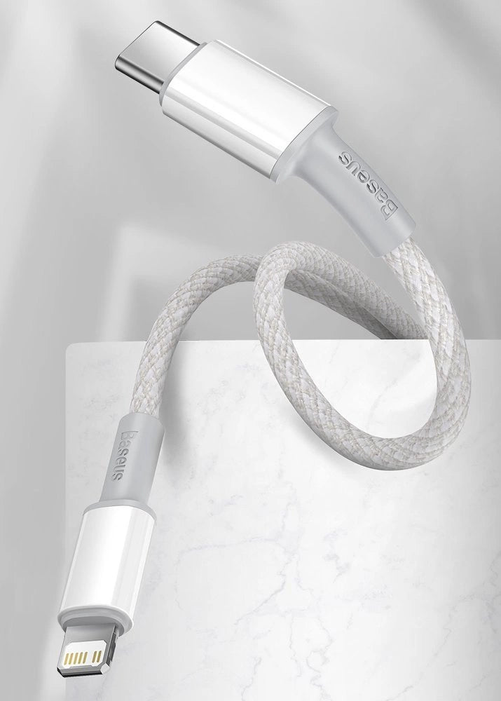 Kabel Baseus CATLGD-02 Lightning - USB-C PD 20W 480Mb/s 1m - biały