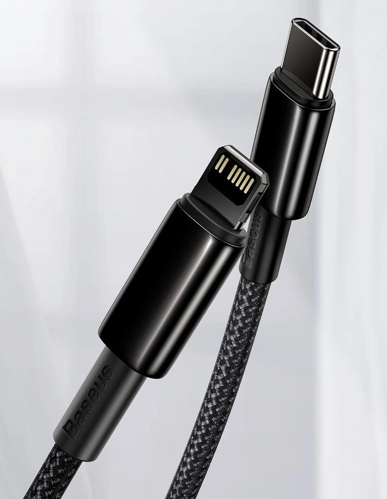 Kabel Baseus CATLWJ-A01 Lightning - USB-C PD 20W 480Mb/s 2m - czarny – zdjęcie 12