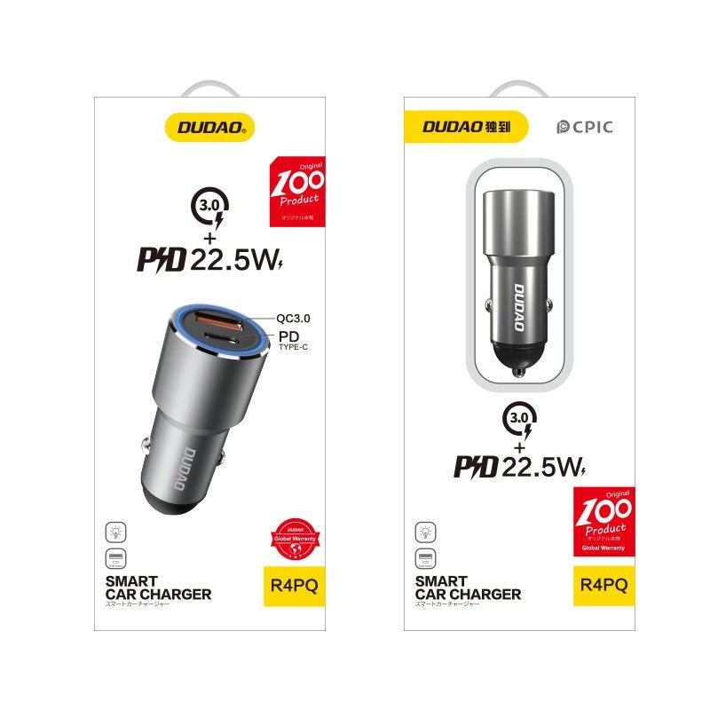 Dudao ładowarka samochodowa USB / USB Typ C Power Delivery Quick Charge – zdjęcie 5