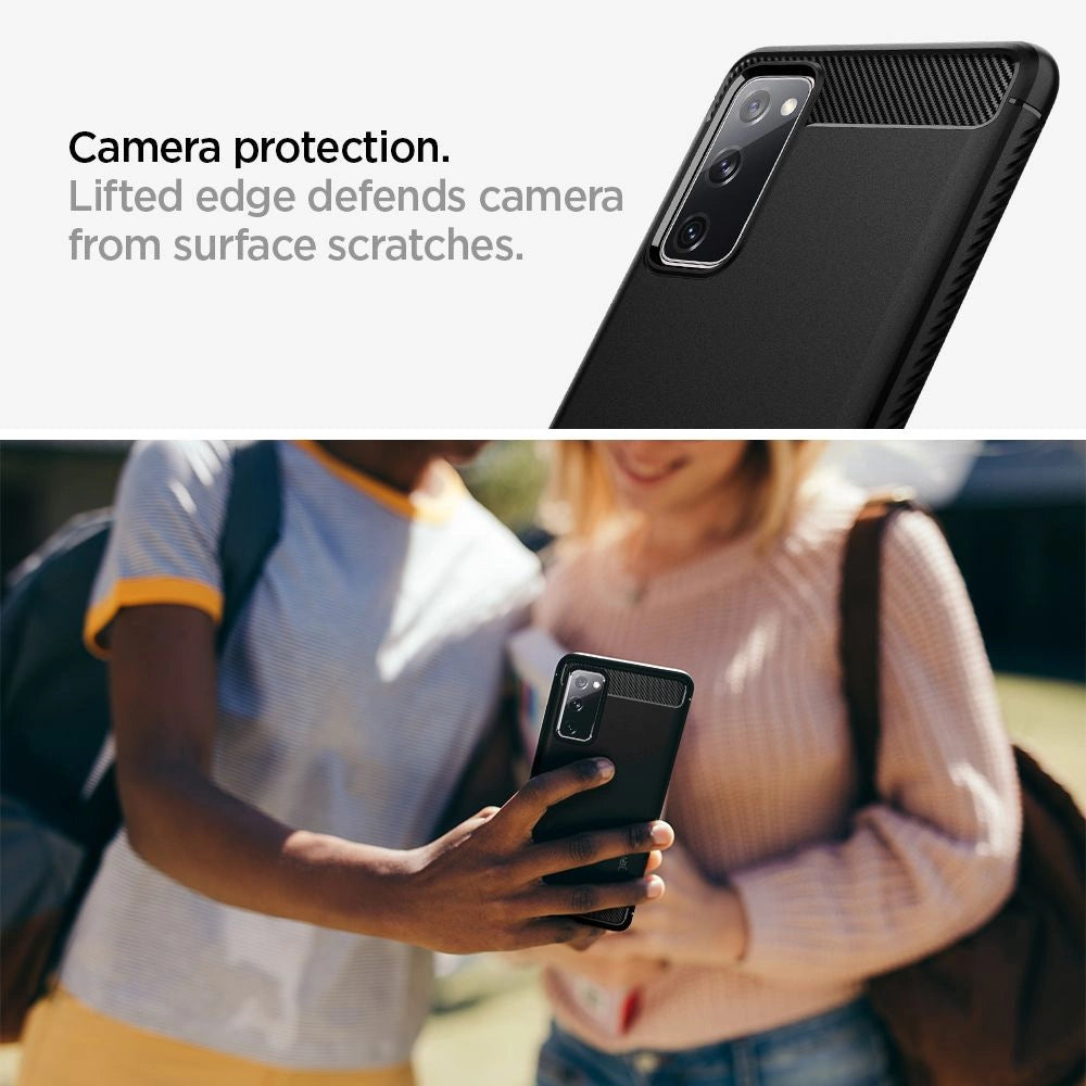 Etui Spigen Rugged Armor na Samsung Galaxy S20 FE - czarny mat – zdjęcie 13