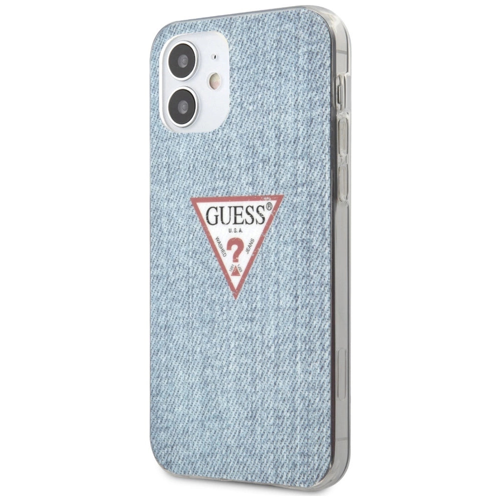 Etui Guess Jeans Collection na iPhone 12 mini - niebieskie – zdjęcie 2