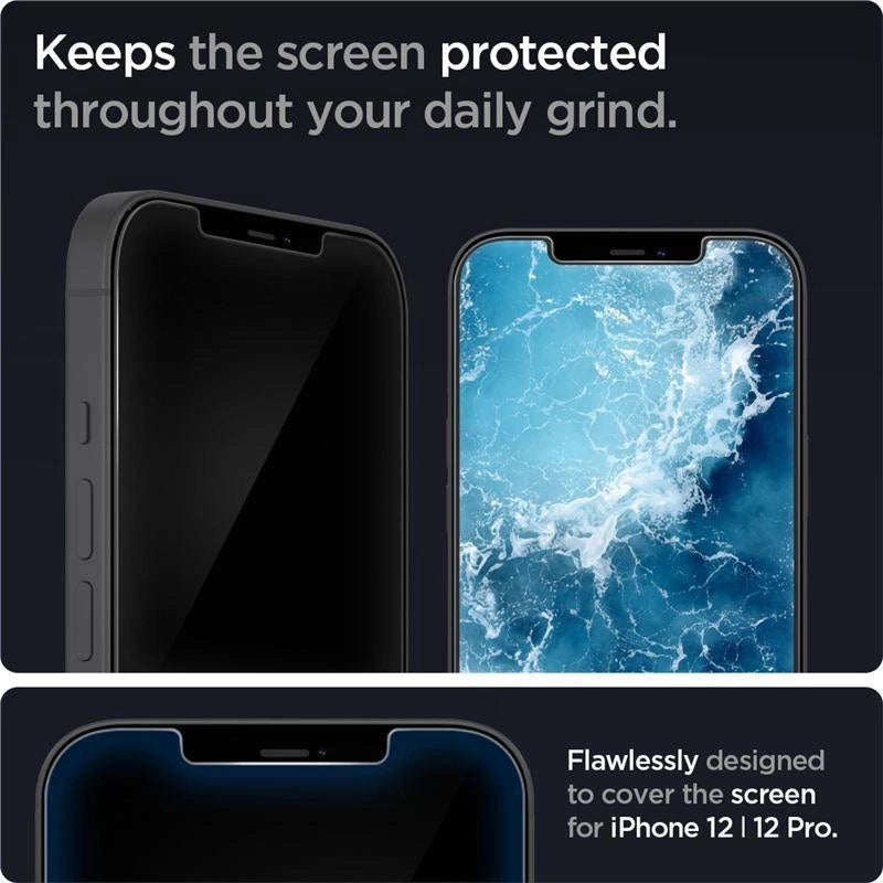 Szkło hartowane Spigen Glas.tR EZ Fit na iPhone 12 / iPhone 12 Pro - 2 szt. – zdjęcie 9