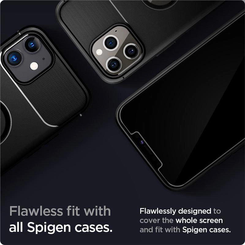 Szkło hartowane Spigen Glas.tR EZ Fit na iPhone 12 / iPhone 12 Pro - 2 szt. – zdjęcie 11