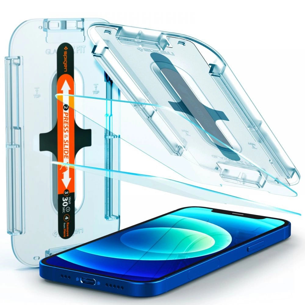 Szkło hartowane Spigen Glas.tR EZ Fit na iPhone 12 / iPhone 12 Pro - 2 szt. – zdjęcie 13
