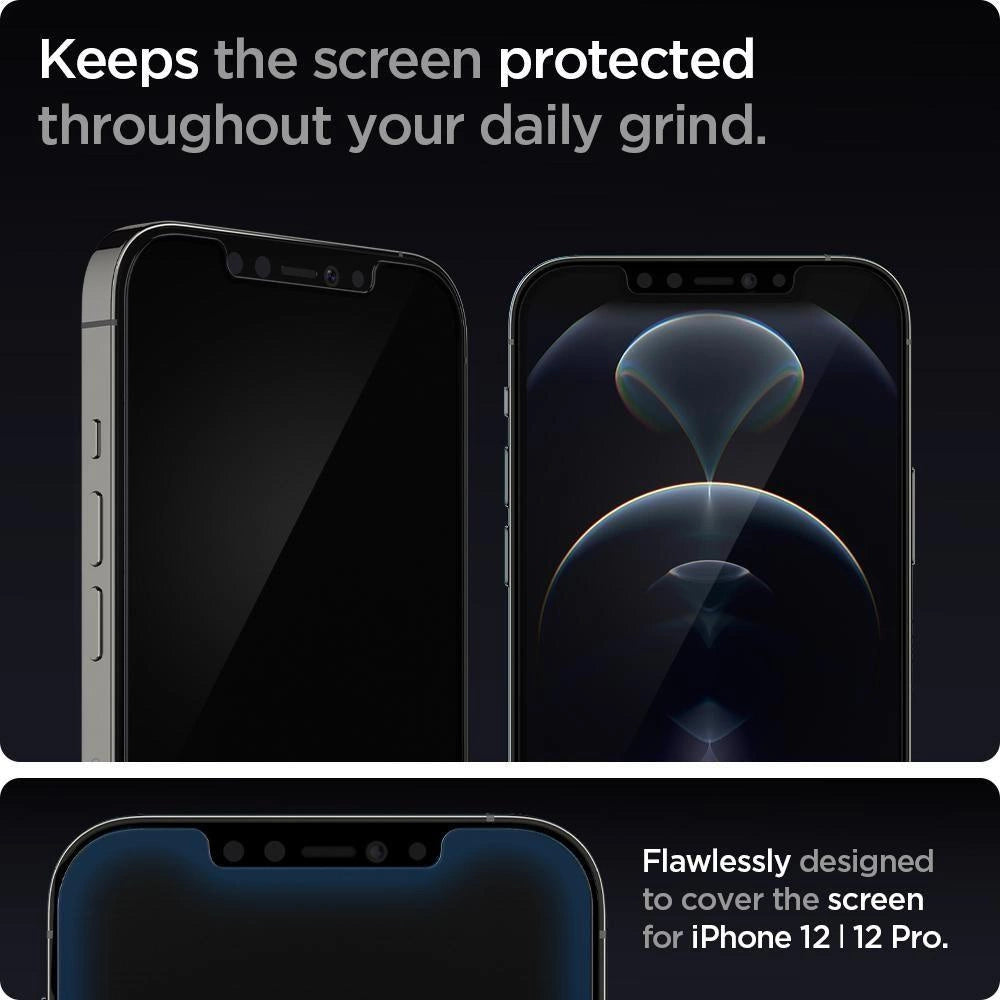 Szkło hartowane Spigen Glas.tR EZ Fit na iPhone 12 / iPhone 12 Pro - 2 szt. – zdjęcie 4