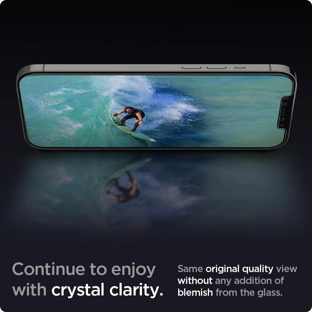 Szkło hartowane Spigen Glas.tR EZ Fit na iPhone 12 / iPhone 12 Pro - 2 szt. – zdjęcie 6