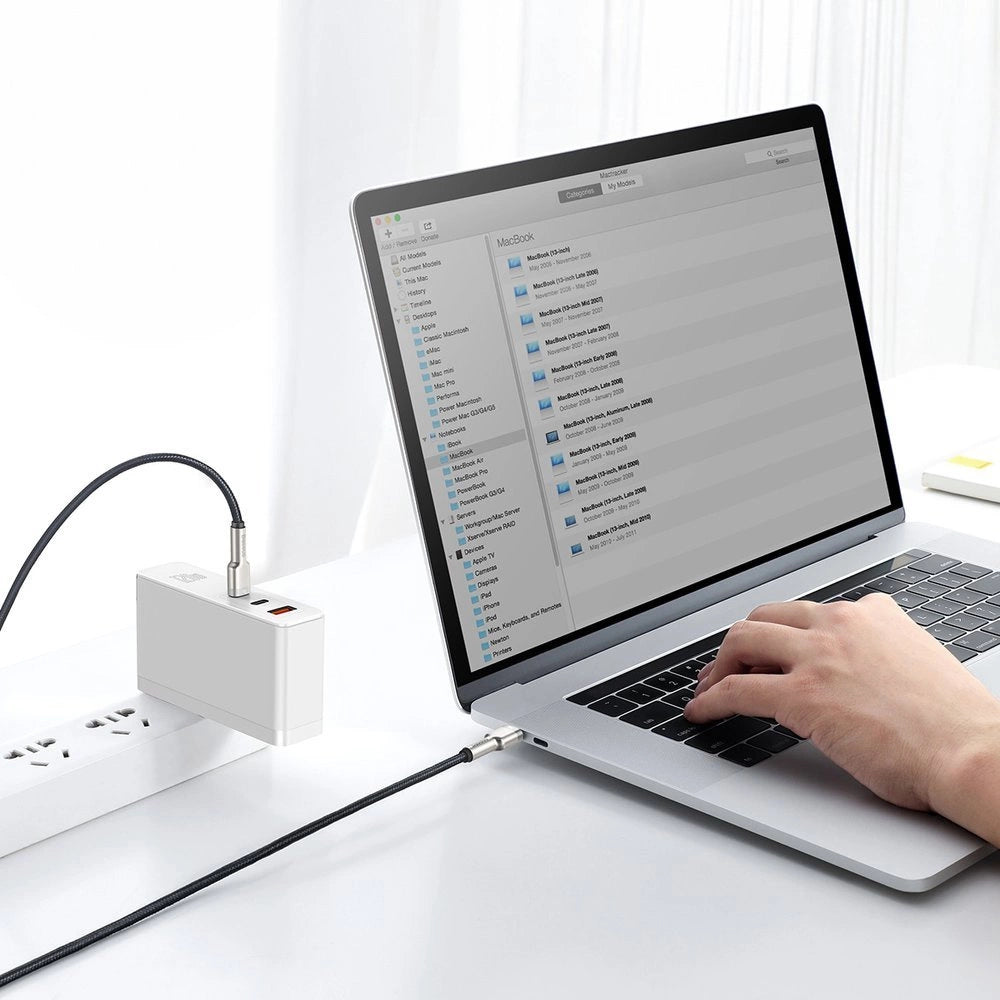 Kabel Baseus Cafule Series Metal Data USB-C / USB-C PD QC SCP - czarny
