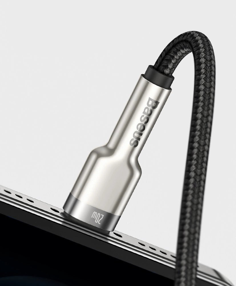 Kabel Baseus Cafule Series Metal Data USB-C / Lightning 20W PD 1 m - czarny – zdjęcie 14