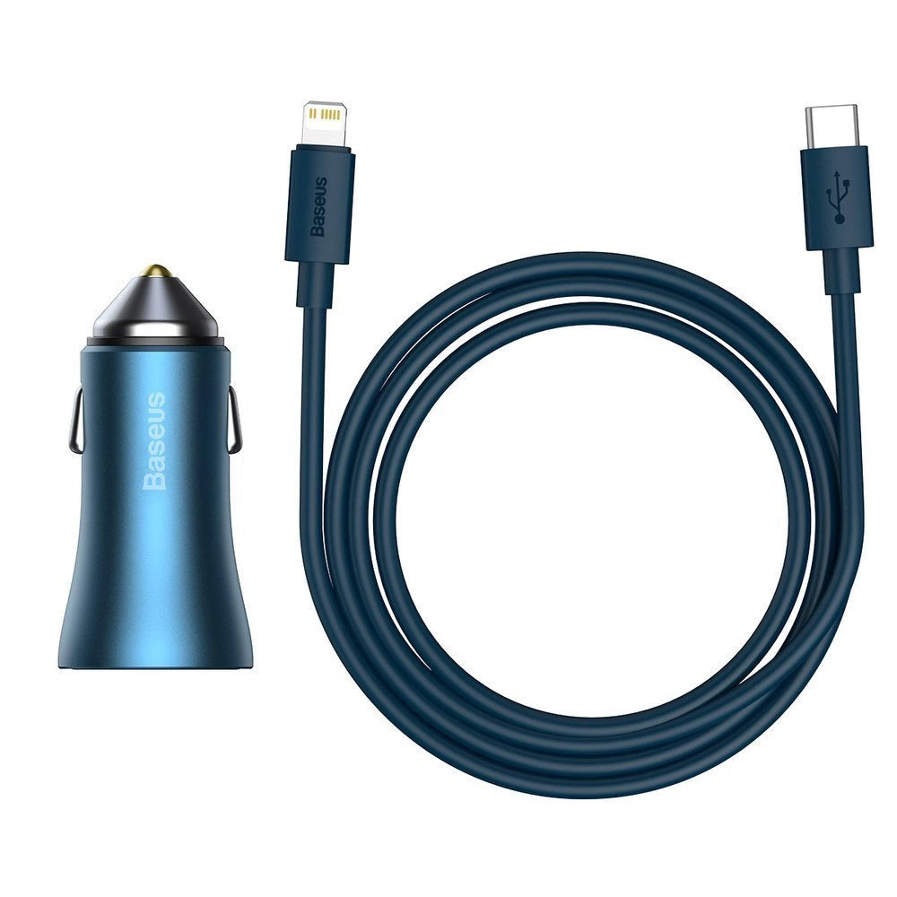 Baseus Golden Contactor Pro szybka ładowarka samochodowa USB Typ C / USB