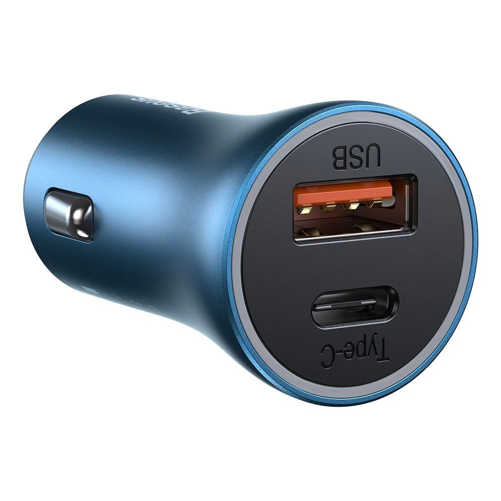Baseus Golden Contactor Pro szybka ładowarka samochodowa USB Typ C / USB