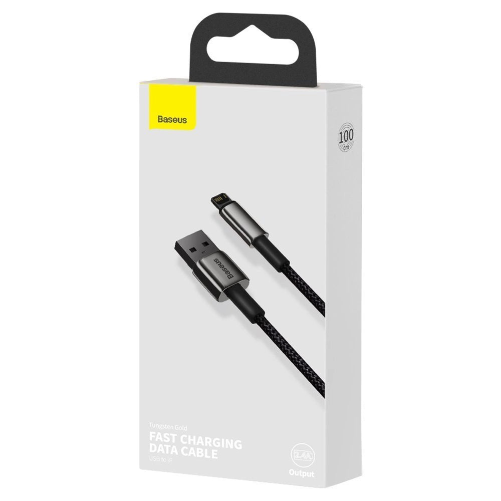 Baseus Tungsten kabel USB - Lightning 2,4 A 1 m czarny (CALWJ-01) – zdjęcie 5