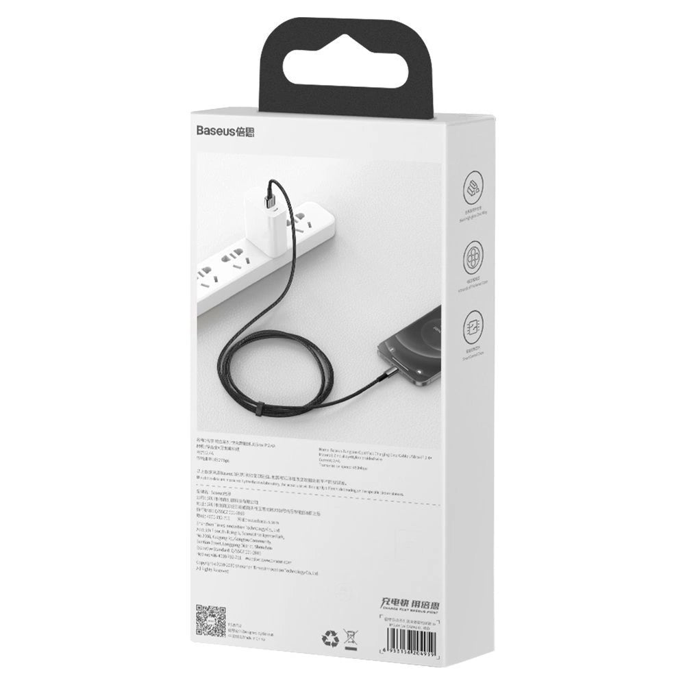 Baseus Tungsten kabel USB - Lightning 2,4 A 2 m czarny (CALWJ-A01) – zdjęcie 6