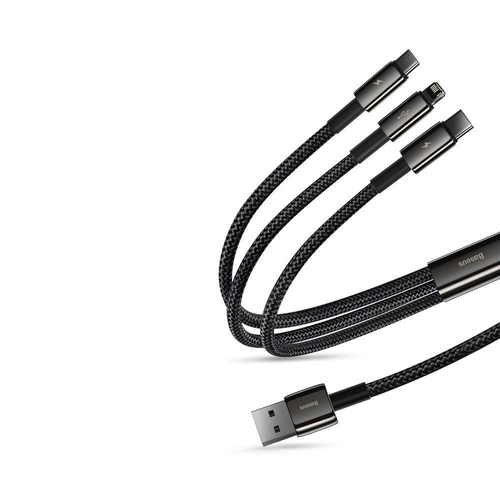 Baseus Tungsten 3w1 kabel USB - USB Typ C / Lightning / micro USB 3,5 A