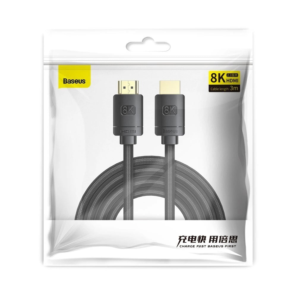 Baseus kabel HDMI 2.1 8K 60 Hz 48 Gbps / 4K 120 Hz / 2K 144 Hz 3D eARC QMS