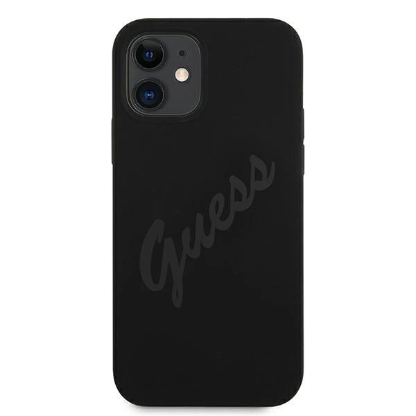 Etui Guess Script Vintage na iPhone 12 mini - czarne – zdjęcie 3