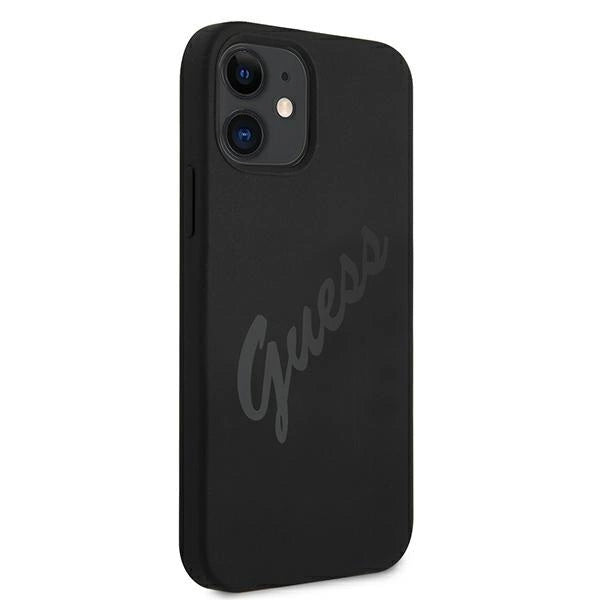 Etui Guess Script Vintage na iPhone 12 mini - czarne – zdjęcie 4