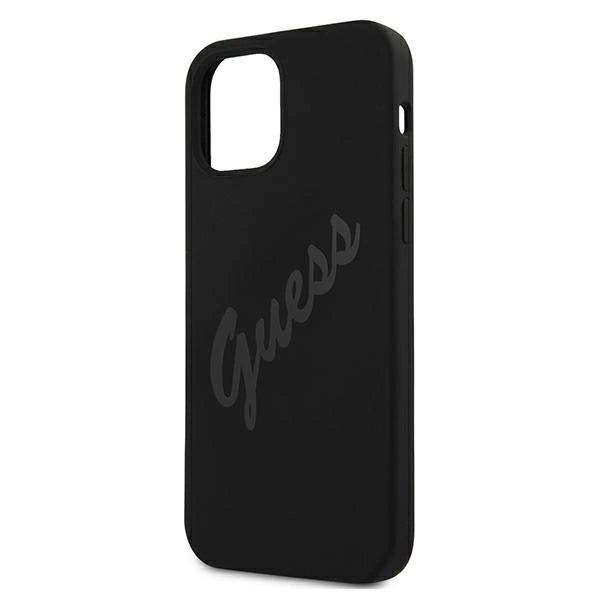 Etui Guess Script Vintage na iPhone 12 mini - czarne – zdjęcie 6
