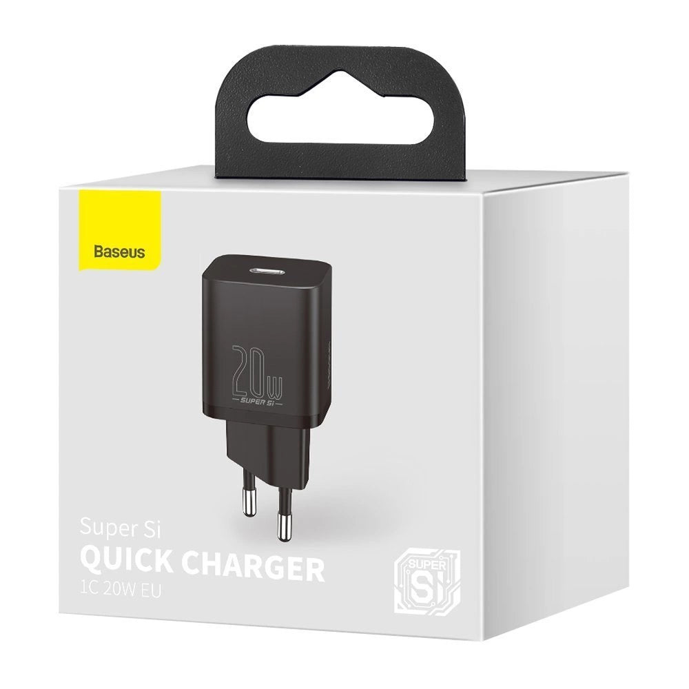 Baseus Si 1C szybka ładowarka USB Typ C 20 W Power Delivery czarny – zdjęcie 6