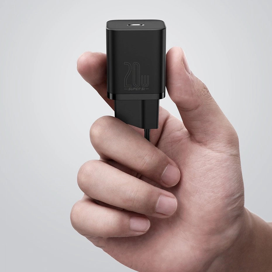 Baseus Si 1C szybka ładowarka USB Typ C 20 W Power Delivery czarny – zdjęcie 12