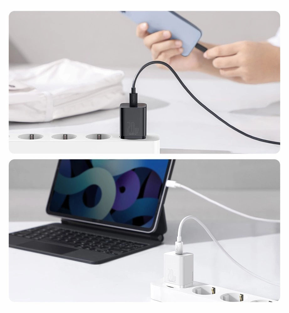 Baseus Si 1C szybka ładowarka USB Typ C 20 W Power Delivery czarny – zdjęcie 13