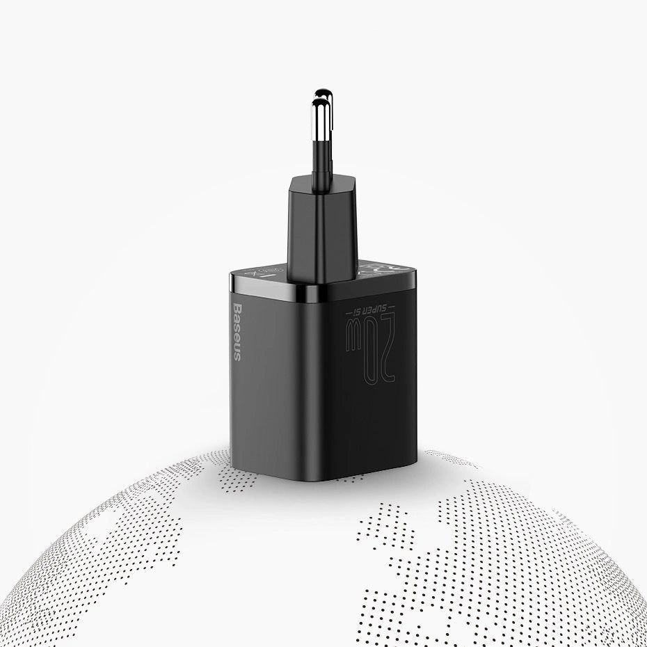 Baseus Si 1C szybka ładowarka USB Typ C 20 W Power Delivery czarny – zdjęcie 15