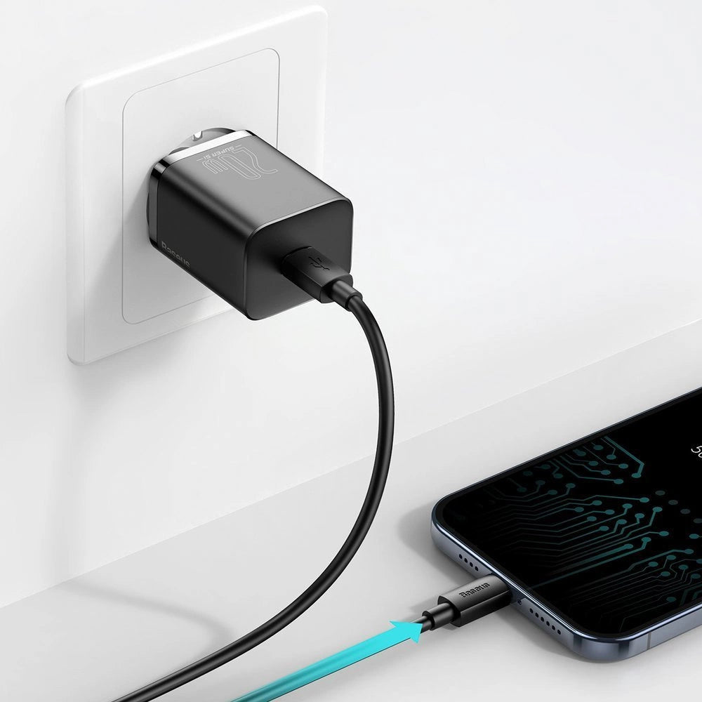 Baseus Si 1C szybka ładowarka USB Typ C 20 W Power Delivery czarny – zdjęcie 9