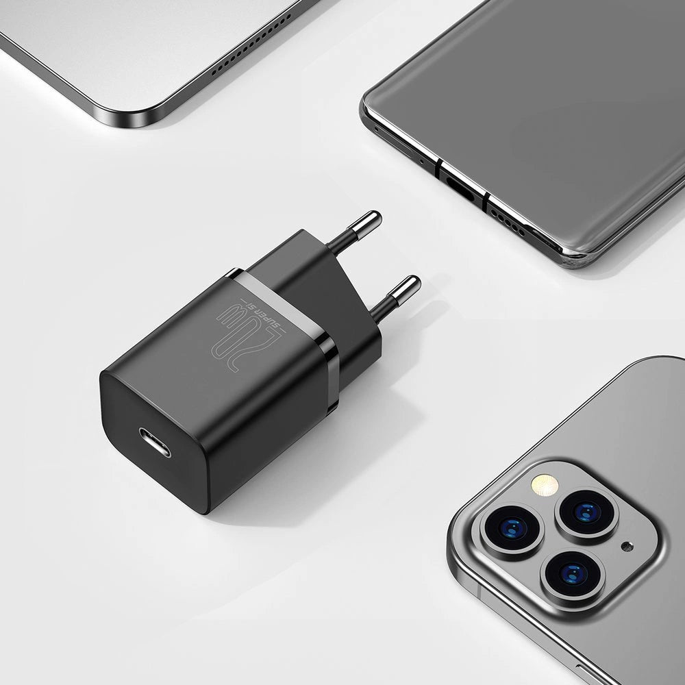 Baseus Si 1C szybka ładowarka USB Typ C 20 W Power Delivery czarny – zdjęcie 10