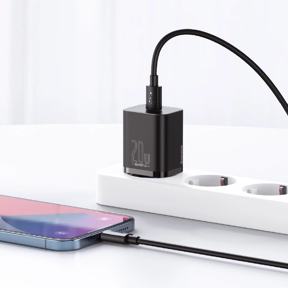 Baseus Si 1C szybka ładowarka USB Typ C 20 W Power Delivery czarny – zdjęcie 11