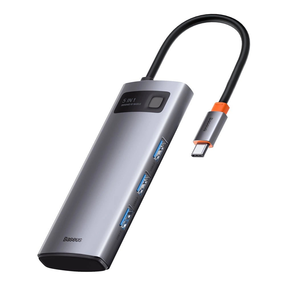 Baseus Metal Gleam 5w1 wielofunkcyjny HUB USB Typ C - USB Typ C Power
