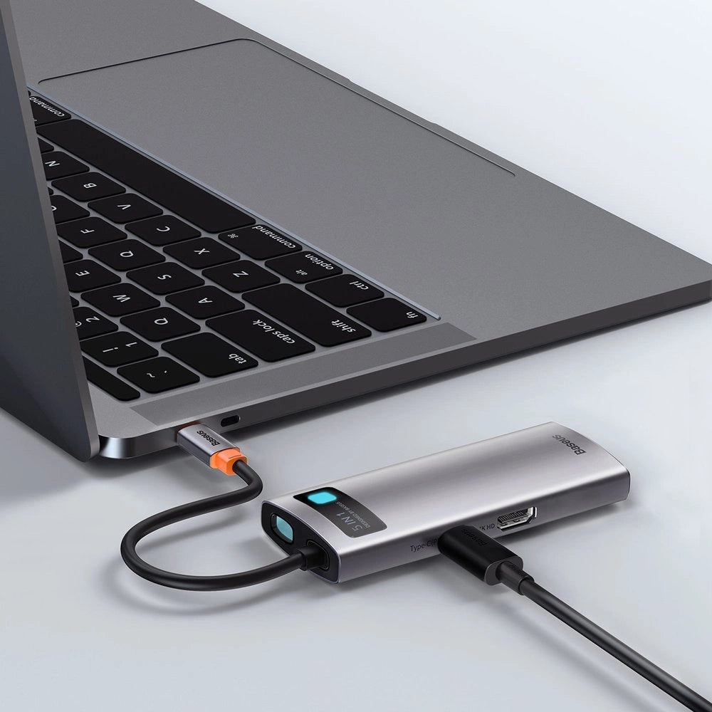 Baseus Metal Gleam 5w1 wielofunkcyjny HUB USB Typ C - USB Typ C Power