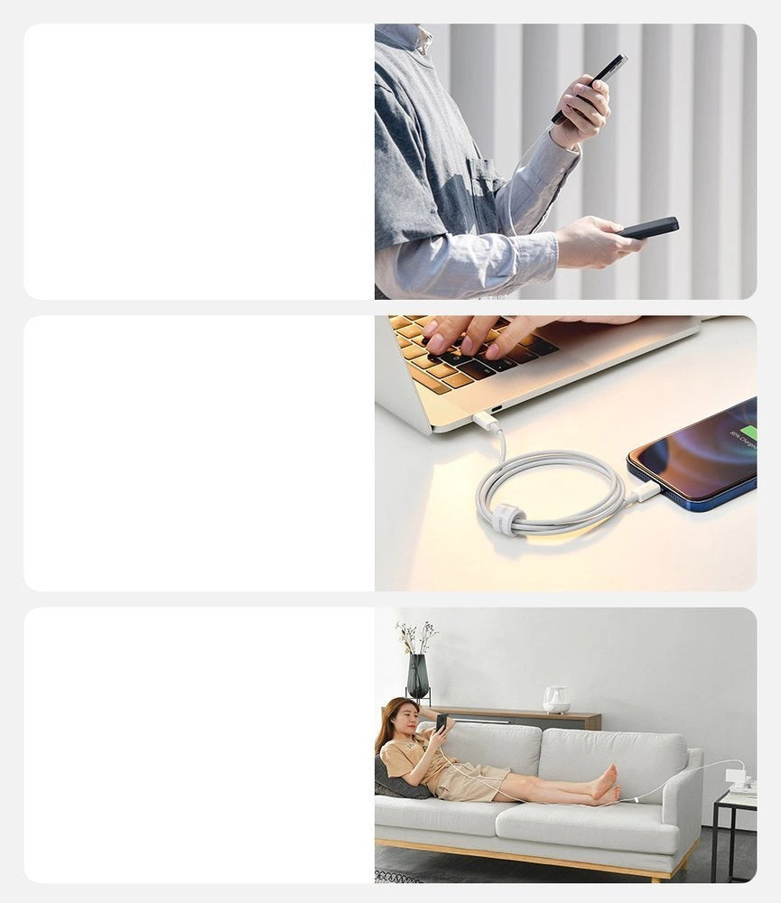 Kabel Baseus Superior Series USB-C / Lightning PD 20W 1 m - biały – zdjęcie 14