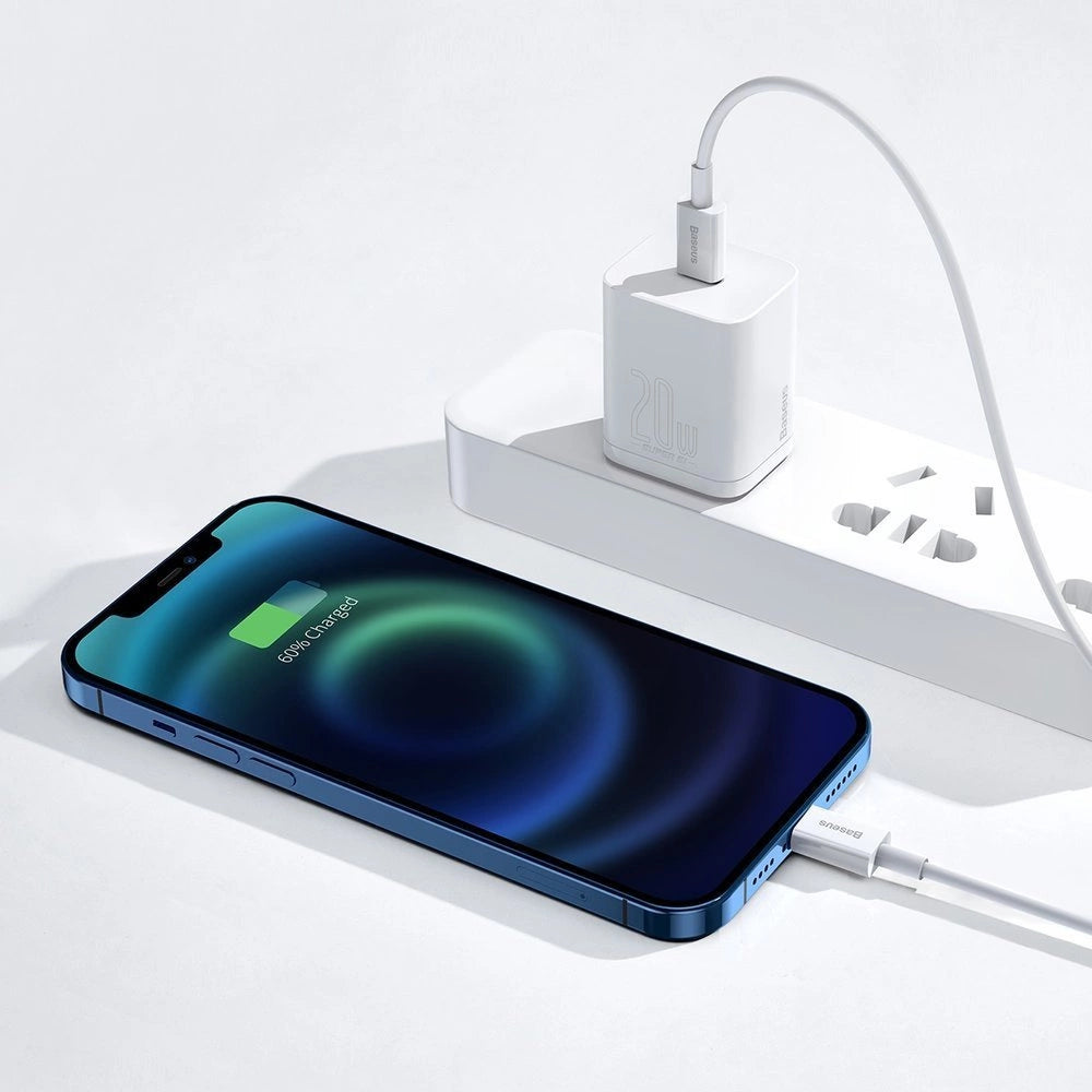 Kabel Baseus Superior Series USB-C / Lightning PD 20W 1 m - biały – zdjęcie 8