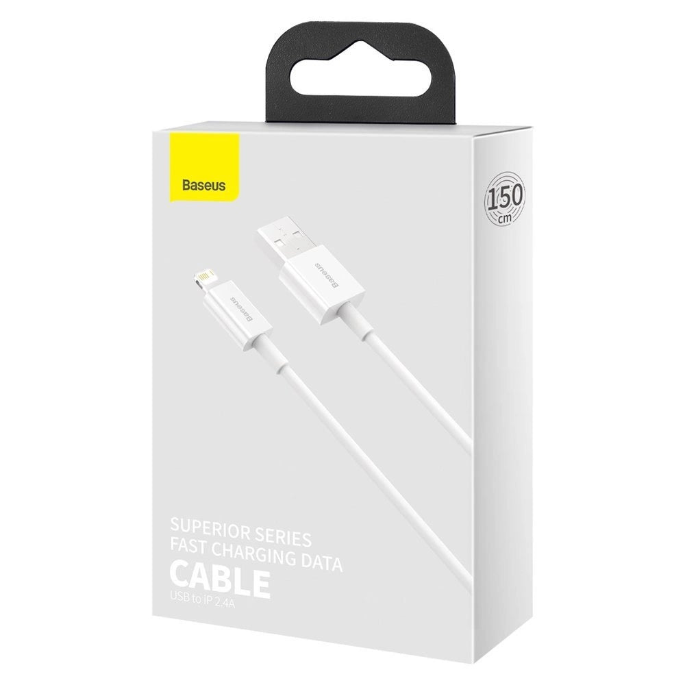 Baseus Superior kabel USB - Lightning 2,4A 1,5 m Biały (CALYS-B02) – zdjęcie 5