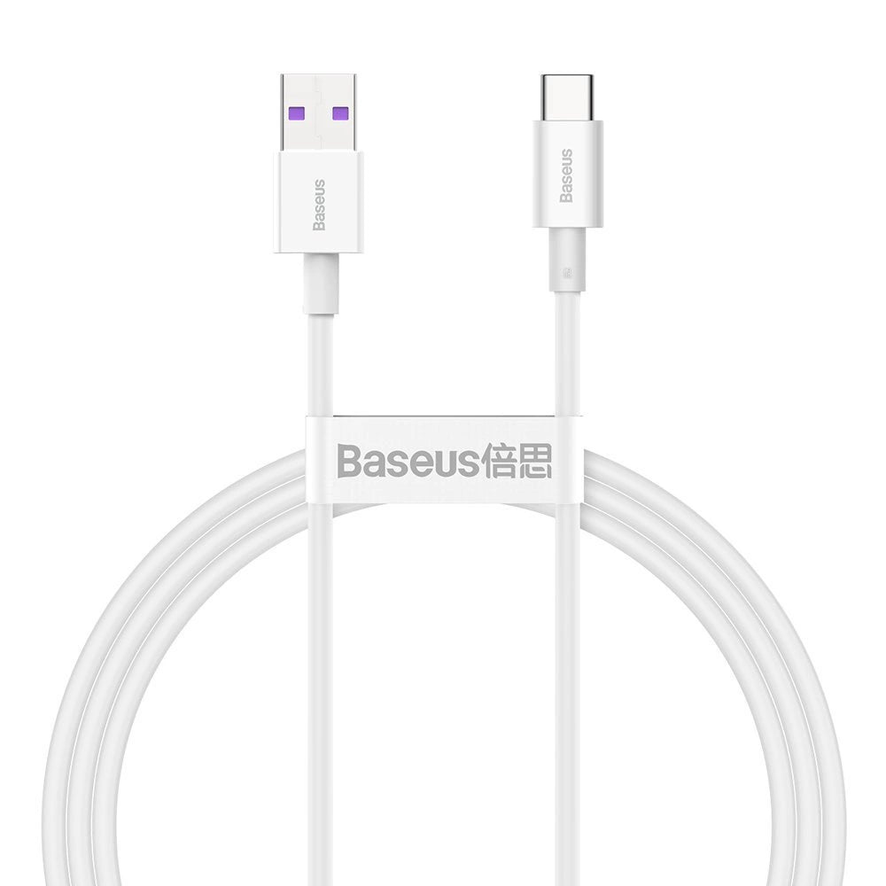 Baseus Superior kabel USB - USB Typ C 66 W 6A 1 m Biały (CATYS-02)
