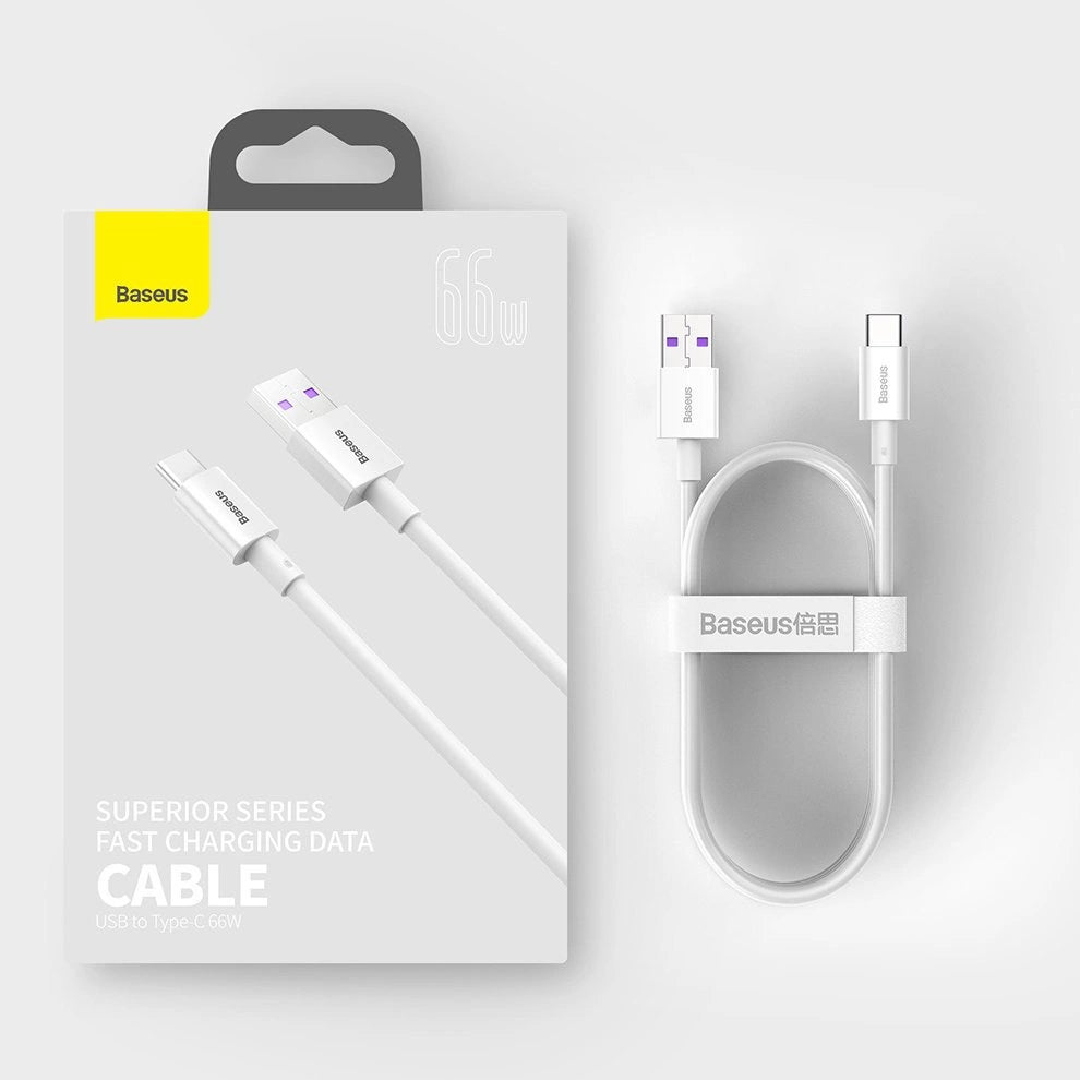 Baseus Superior kabel USB - USB Typ C 66 W 6A 2 m Biały (CATYS-A02) – zdjęcie 16