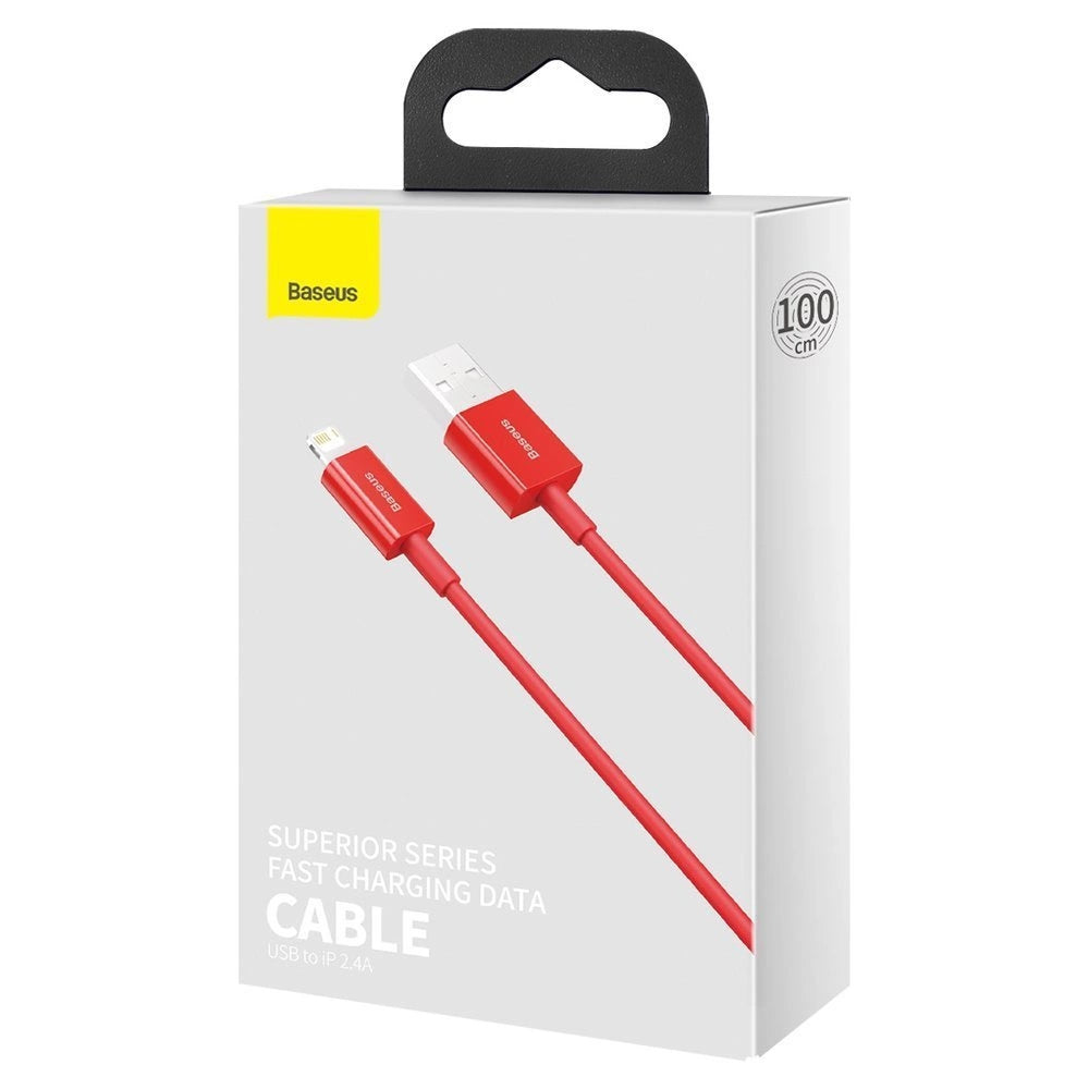 Baseus Superior kabel USB - Lightning 2,4 A 1 m czerwony (CALYS-A09) – zdjęcie 5