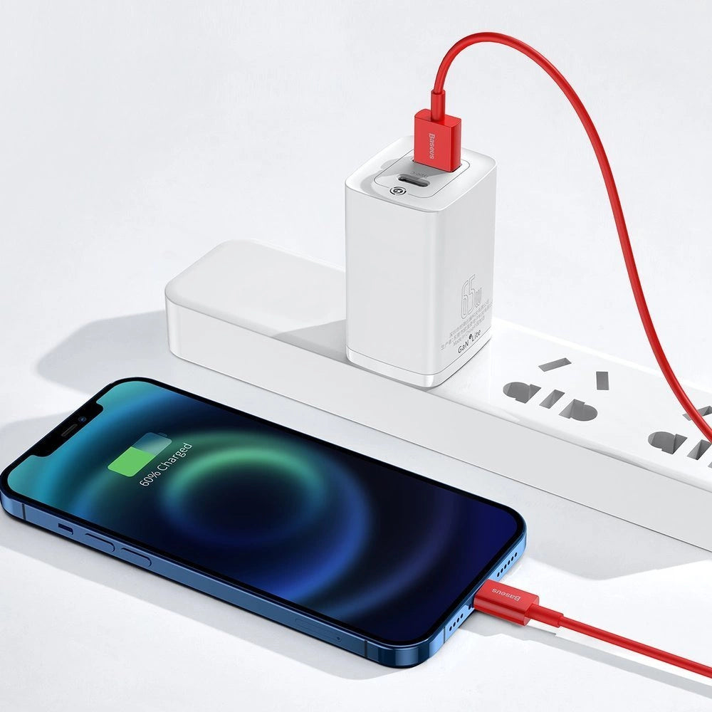 Baseus Superior kabel USB - Lightning 2,4 A 1 m czerwony (CALYS-A09) – zdjęcie 9